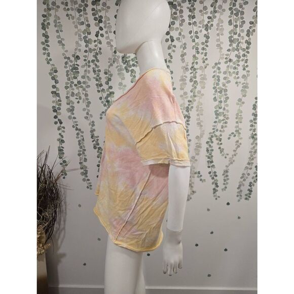 Free People Womens All Mine OB948619 Top Relaxed Berry Orange Sz Medium Tie Dye - Picture 7 of 13